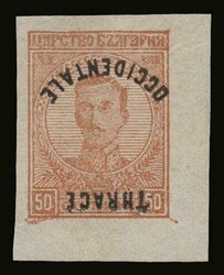 Interalliied Administration of Thrace: 50ct. "THRACE OCCIDENTALE" ...