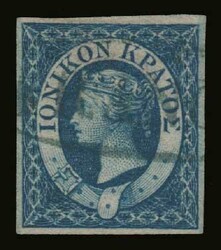 British Rule: 1d. "Ionian State" cancelled "FRANCA". Certificate A ...