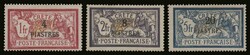 French post issues: 5 values complete set "Surcharged Crete issue", m ...