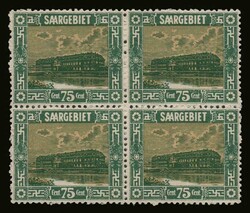 Germany-Saargebiet: Mi. 101 in B4, u/m. F-VF