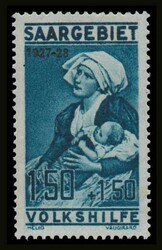 Germany (Saargebiet): Mi. 122/125. VF