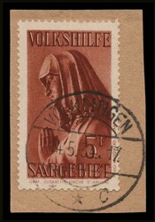 Germany (Saargebiet): Mi. 177 on fragment. Signed by C. NEY BPP. VF