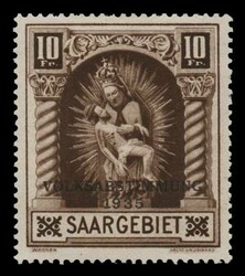 Germany-Saargebiet: Mi. 192/194 (the three high values of the set), ...