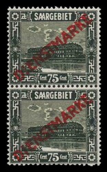 Germany (Saargebiet): Mi. (Dienstmarken) 10I in vertical pair, u/m. ...