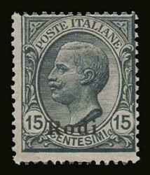 Italian occupation: 4 values complete set "Consecutive", "Rodi", ...