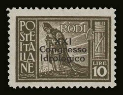 Italian dominion: 9 values complete set "Hydrological Congress", m. ...