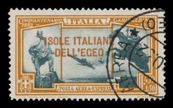 Italian Dominion: 7 values complete set "Garibaldi issues" Airpost, u ...