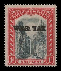 Bahamas: SG. 93b with inverted overprint, m. VF