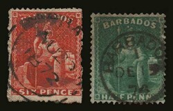 Barbados: SG.53 and SG.65, u. F-VF