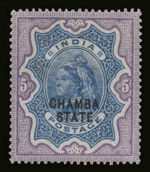 India-Chamba Sate: SG. 21, u/m. VF
