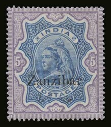 Zanzibar: SG.3/21, m. 2 low values mng. VF