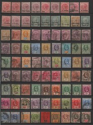 Ceylon: Small collection of 81 classic period stamps. Mixed condition