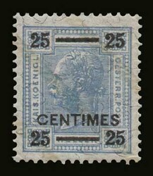 Austrian post issues: 7 values complete set "Overprints on 1903 ...