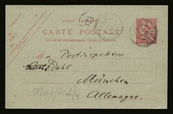 French post office: PS 10c. (314) cancelled "CANDIE 25 AVRIL 05" to ...