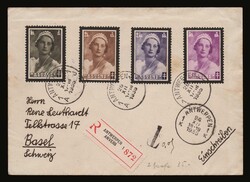 Belgium: 8 values complete set on 2 registered covers from Antwerpen ...