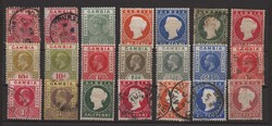 Gambia: Small collection of 42 classic period stamps. Mixed condition