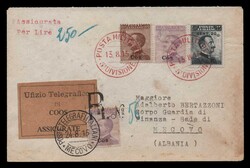 Registered insured cover franked with 20c./15c., 40c. and 50c. x2 ...