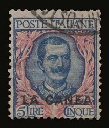 Italian post office: 11 values complete set "1906 LA CANEA" ...