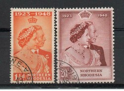 1948 | NORTHERN RHODESIA SG 48-9 ROYAL SILVER WEDING FINE USED Fine ...