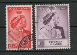 1949 | PITCAIRN ISLANDS SG 11-12 ROYAL SILVER WEDDING. FINE USED FINE ...