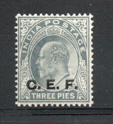 1905 | INDIA SG 12a CHINESE EXPEDITIONARY FORCE DOUBLE OVERPRINT ONE ...