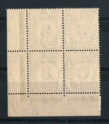 1945 | MALAYAN POSTAL UNION SG D8 3C POSTAGE DUE IN CORNER BLOCK OF 4 ...