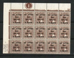 1942 | MALAYA PERAK SG J259a JAPANESE OCCUPATION INVERTED "s" ...