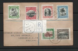 1920 | NIUE SG 38-43 ON REGISTERED COVER GOOD CONDITION
