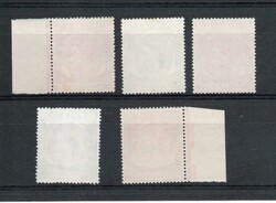 1952 | SINGAPORE SG 19a, 21a, 22a,24a, 25a PERF 17.5 X 18 MNH ...