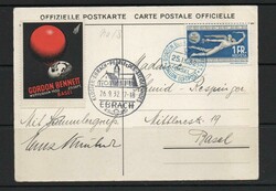 1932 | BALLOON COMMEMORATION POSTCARD. COUPE GORDON BENNETT 1 FRANC ...