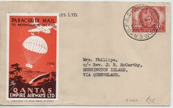1946 | AUSTRALIA QUANTAS PARACHUTE MAIL TO MORNINGTON ISLANDREF. E ...