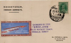 1937 | INDIAN AIRWAYS ROCKET GRAM CARD Indian airways Rocket Gram ...