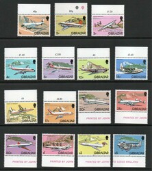 1982 | GIBRALTAR AIRCRAFT DEFINITIVE SET MNH In excellent, clean ...