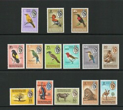 1961 | BECHUANALAND SG 168-81 QEII BIRDS & ANIMALS SET MNH In ...