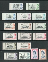 1965 | TRISTAN DA CUNHA SG 71-84b QEII SHIPS SET MNH In excellent, ...