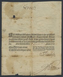 Sweden, SS 30, 22 6 daler kopparmynt 1771, N:o 44113 + 12 skilling ...