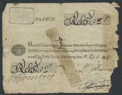 Sweden, Platz 70 5 riksdaler 1815. Gothenburg's Banco Discount Office ...