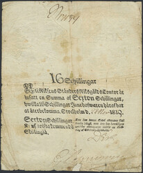 Sweden, 16 skillingar 1810 No 17134. Dated 28 Nov 1810. Small ...