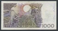 Sweden, SF 11:2 1000 kronor 1989 No: 9004609637*. Replacement note