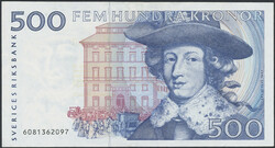 Sweden, SF 1: 3 500 kronor 1986 No: 6081362097 1+