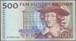 Sweden, SF 2:9 500 kronor 1998 No: 8400847633 0