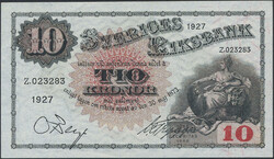 Sweden, SF 5:10 10 kronor 1927 01