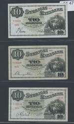 Sweden, Collection of 10 kr 1910–1968 in total 57 pcs. Many in high ...