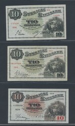 Sweden, Collection of 10 kr 1910–1968 in total 57 pcs. Many in high ...