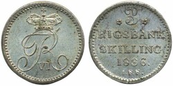 Denmark, Frederik VI Sieg 20-H33 3 rigsbanksskilling 1836 A beautiful ...