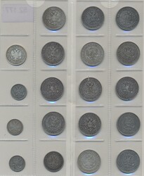 Finland, Collection of coins from Finland 1865–1917, 2 Markkaa–5 ...