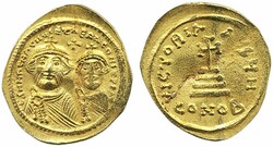 Ancient, Byzantine Empire, Heraclius with Heraclius Constantine ...