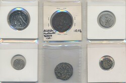 Ancient, Mixed, Six coins in silver and bronze, Romans, Byzantine ...