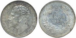 Bulgaria, Ferdinand I (1887-1918) KM 18 5 leva 1894 Lustrous example ...