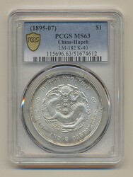 China, Hupeh, L&amp;M- 182 1 dollar ND (1895–1907) Beautiful ...